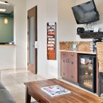 Comfortable and modern waiting are of the Espire Dental office in Erie Colorado